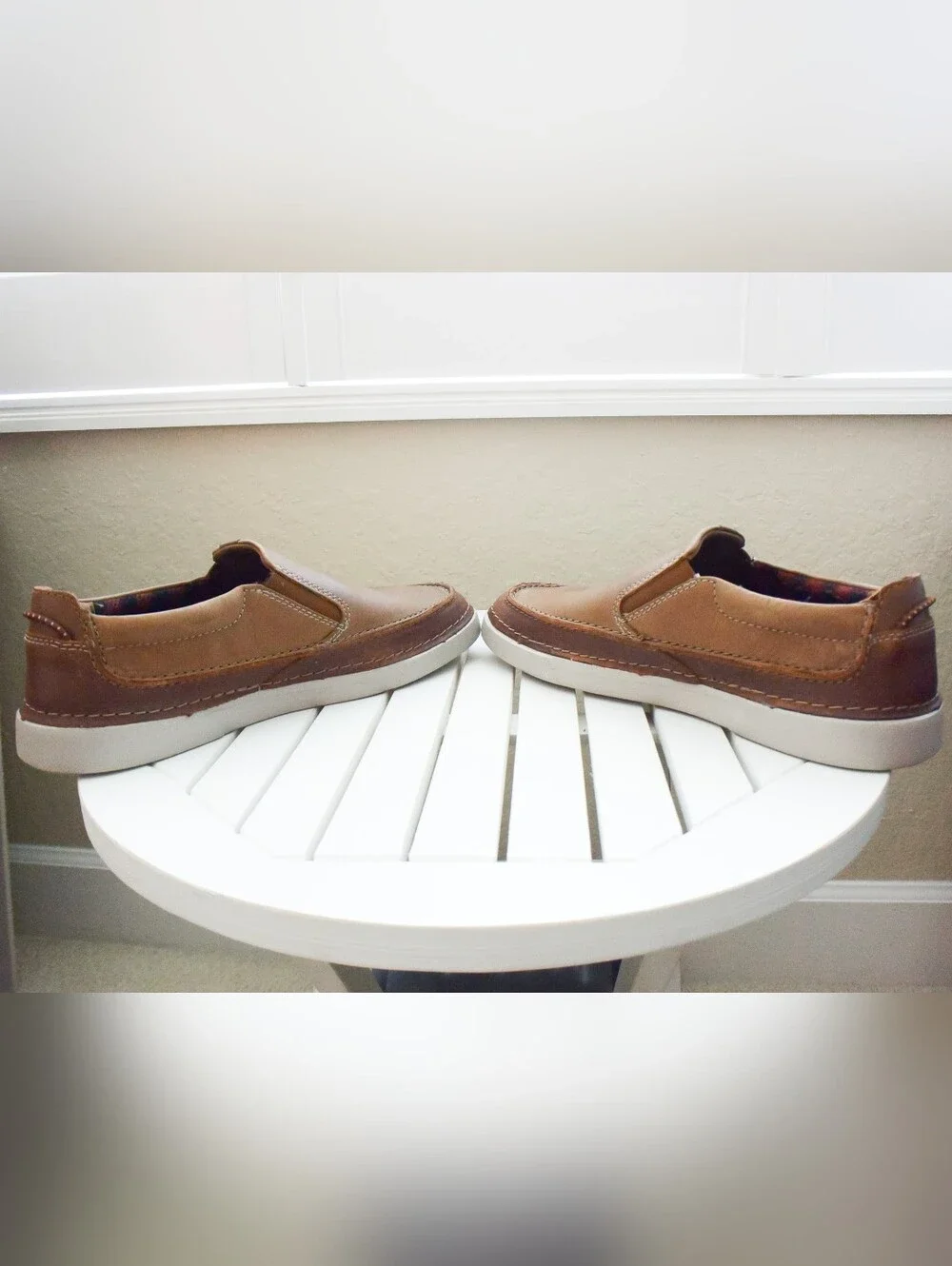 *CLARKS* Gereld Step Tan Leather Slip-On Loafer/Boat Shoes - Size 10M - NEW!